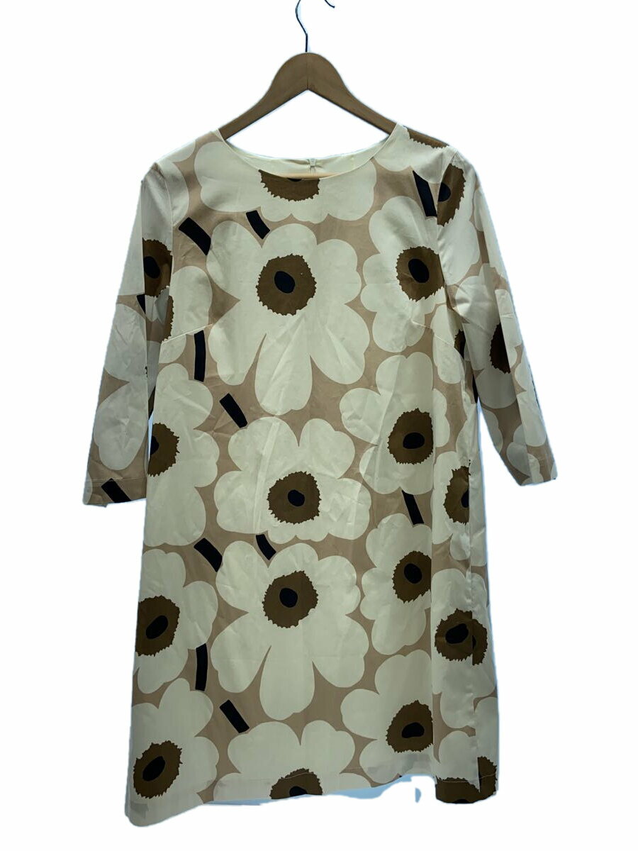 【中古】marimekko◆UNELMA PIENI UNIKKO/ワンピース/40/コットン/BEG/総柄/52204-1-49224【レディースウェア】