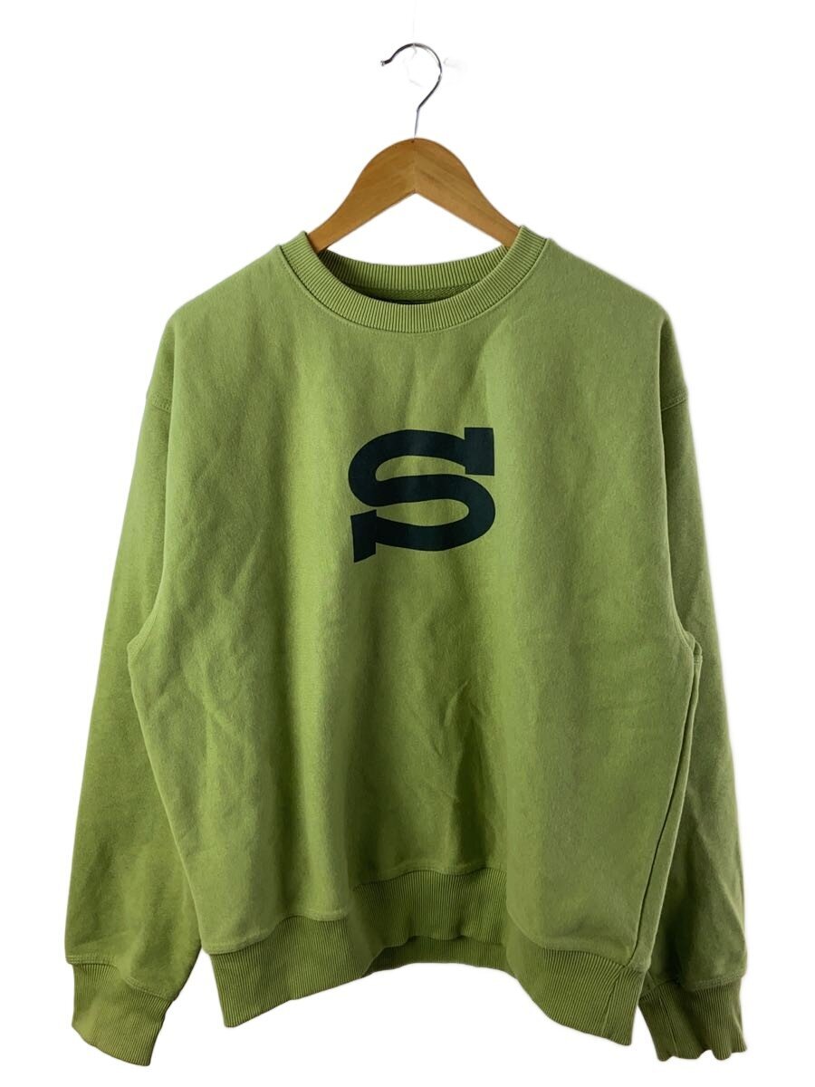 【中古】STUSSY◆LETTERMAN CREW/スウェット/M/コットン/KHK/Z3000SAS23//【メンズ...