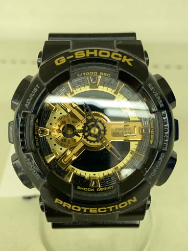 【中古】CASIO◆クォーツ腕時計/アナログ/--/GLD/BLK/GA-110GB【服飾雑貨他】 【中古】CASIO◆クォーツ腕時計/アナログ/--/GLD/BLK/GA-110GB【服飾雑貨他】