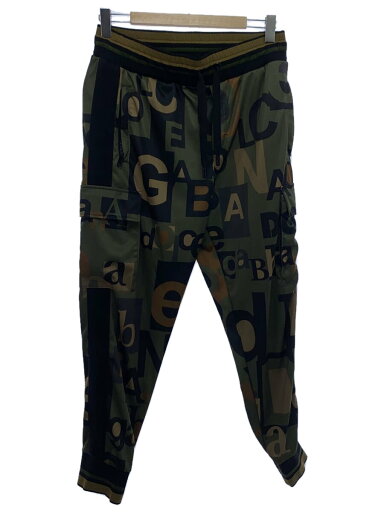 【中古】DOLCE&GABBANA◆ボトム/50/ポリエステル/カーキ/総柄/GWGVAT/FSSG9/総柄ロゴプリントジョガー【メンズウェア】 【中古】DOLCE&GABBANA◆ボトム/50/ポリエステル/カーキ/総柄/GWGVAT/FSSG9/総柄ロゴプリントジョガー【メンズウェア】