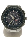 【中古】SEIKO◆ソーラー腕時計/アナログ/ステンレス/BLK/SLV/SS/SBXB123/8X53-0AV0-2【服飾雑貨他】