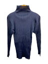 【中古】ISSEY MIYAKE◆カットソー/4/ポリエステル/NVY/PP04-JK604【レディースウェア】