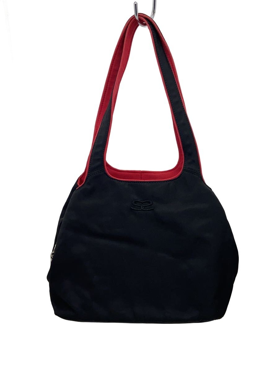 【中古】SAVOY◆ショルダーバッグ/ナイロン/BLK【バッグ】