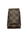【中古】LOUIS VUITTON◆エテュイ・シガレット_ダミエ・エベヌ_BRW/--/BRW/メンズ【服飾雑貨他】