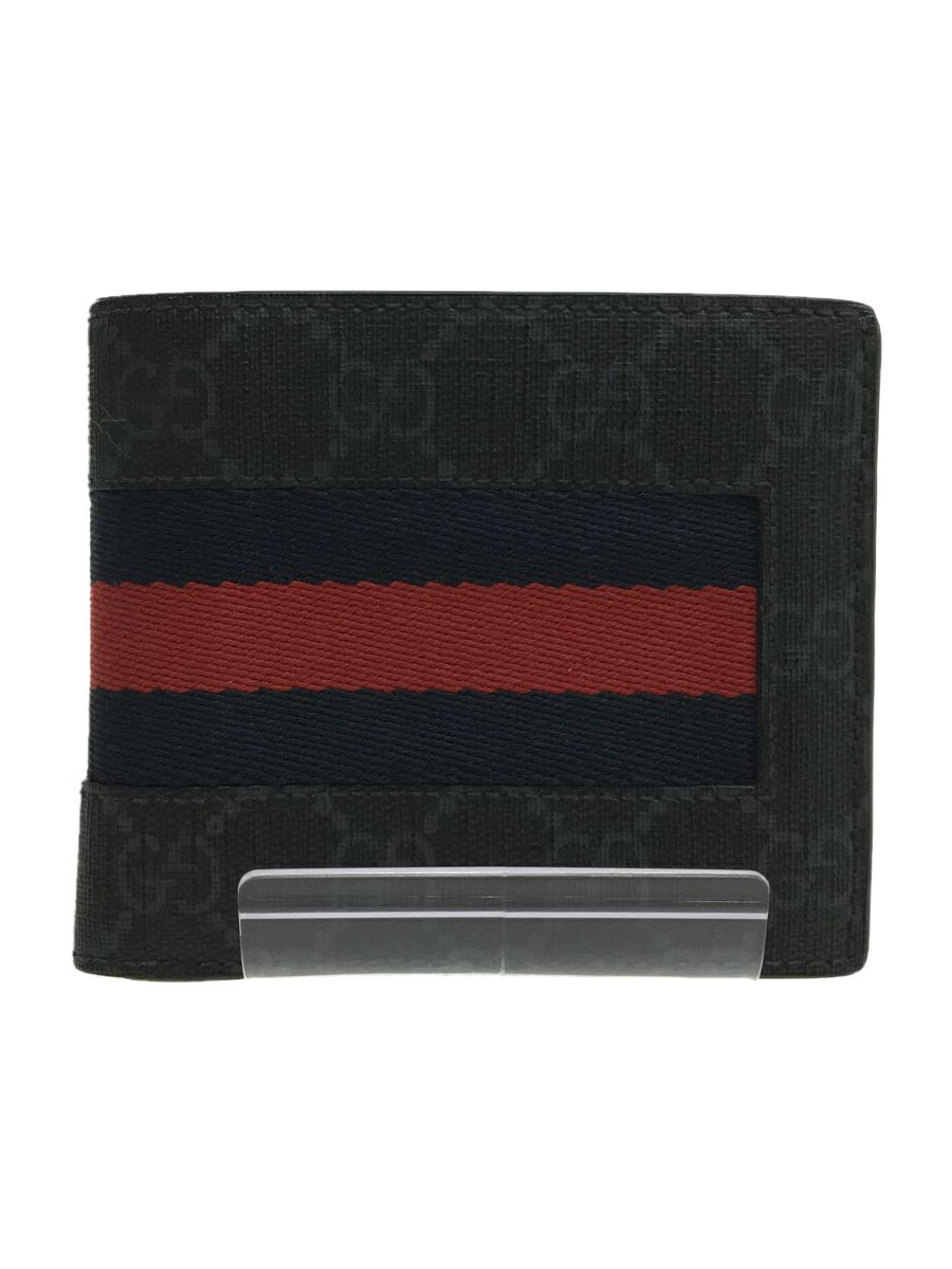 【中古】GUCCI◆2ツ折サイフ_ウェブ_G