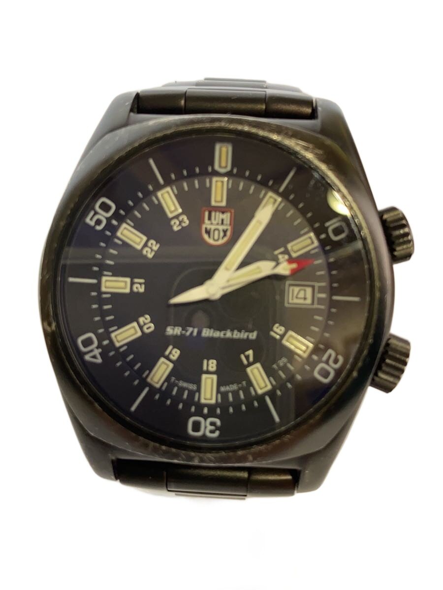 【中古】LUMINOX◆腕時計/アナログ/ステンレス/BLK/BLK/SS/SR-71 blackbird【服飾雑貨他】