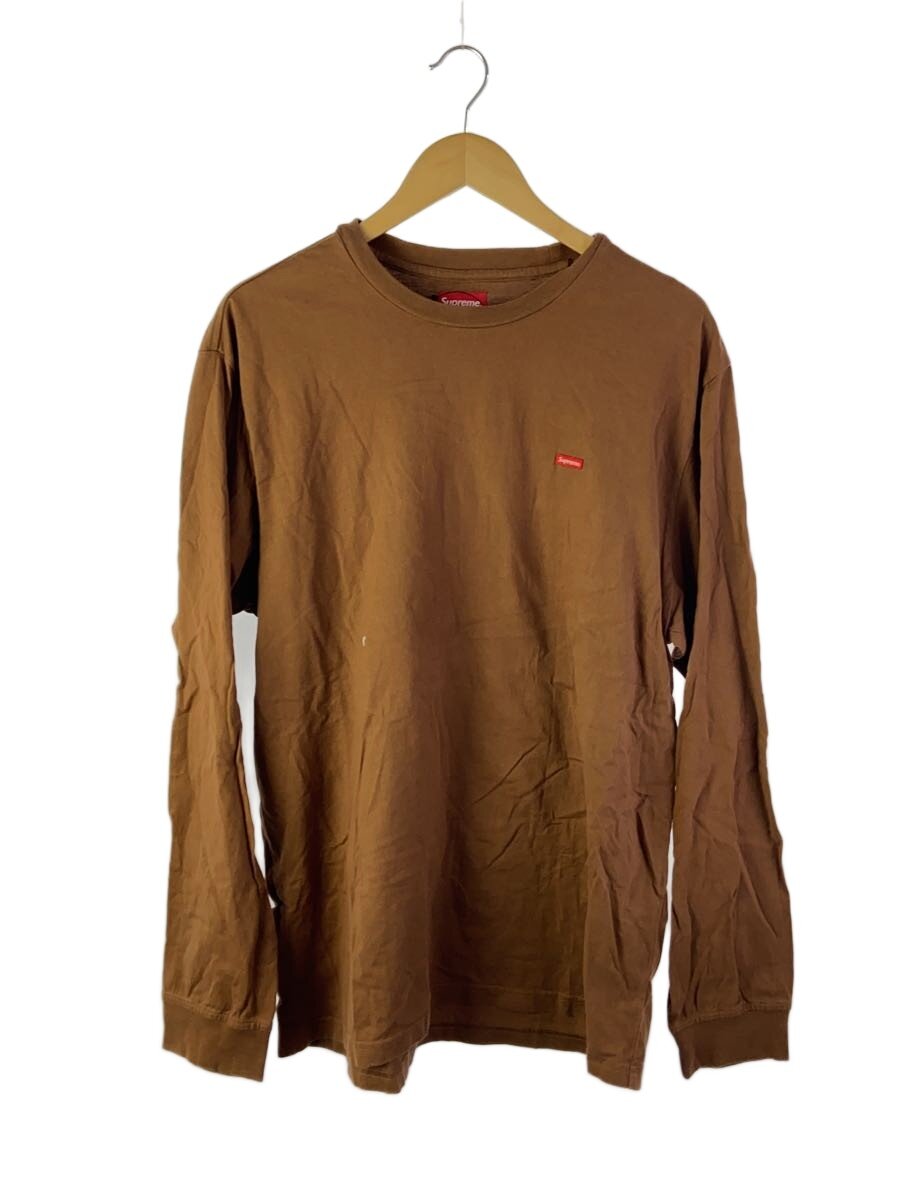 Supreme◆small box l/s tee/Tシャツ/L/コットン/BRW/無地//
