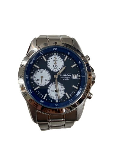 【中古】SEIKO◆腕時計/アナログ/BLK/SLV/7T92-0dW【服飾雑貨他】 【中古】SEIKO◆腕時計/アナログ/BLK/SLV/7T92-0dW【服飾雑貨他】