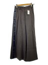 【中古】MM6◆サイドラインパンツ/ワイドパンツ/40/ポリエステル/BRW/S32KA0623//【レディースウェア】