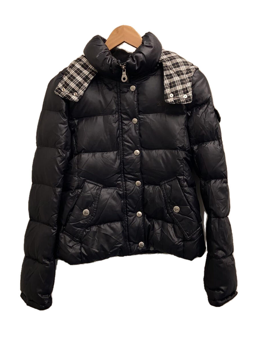 【中古】BURBERRY BLUE LABEL◆ダウンジャケット/38/ナイロン/BLK/E1F12-471-09【レディースウェア】