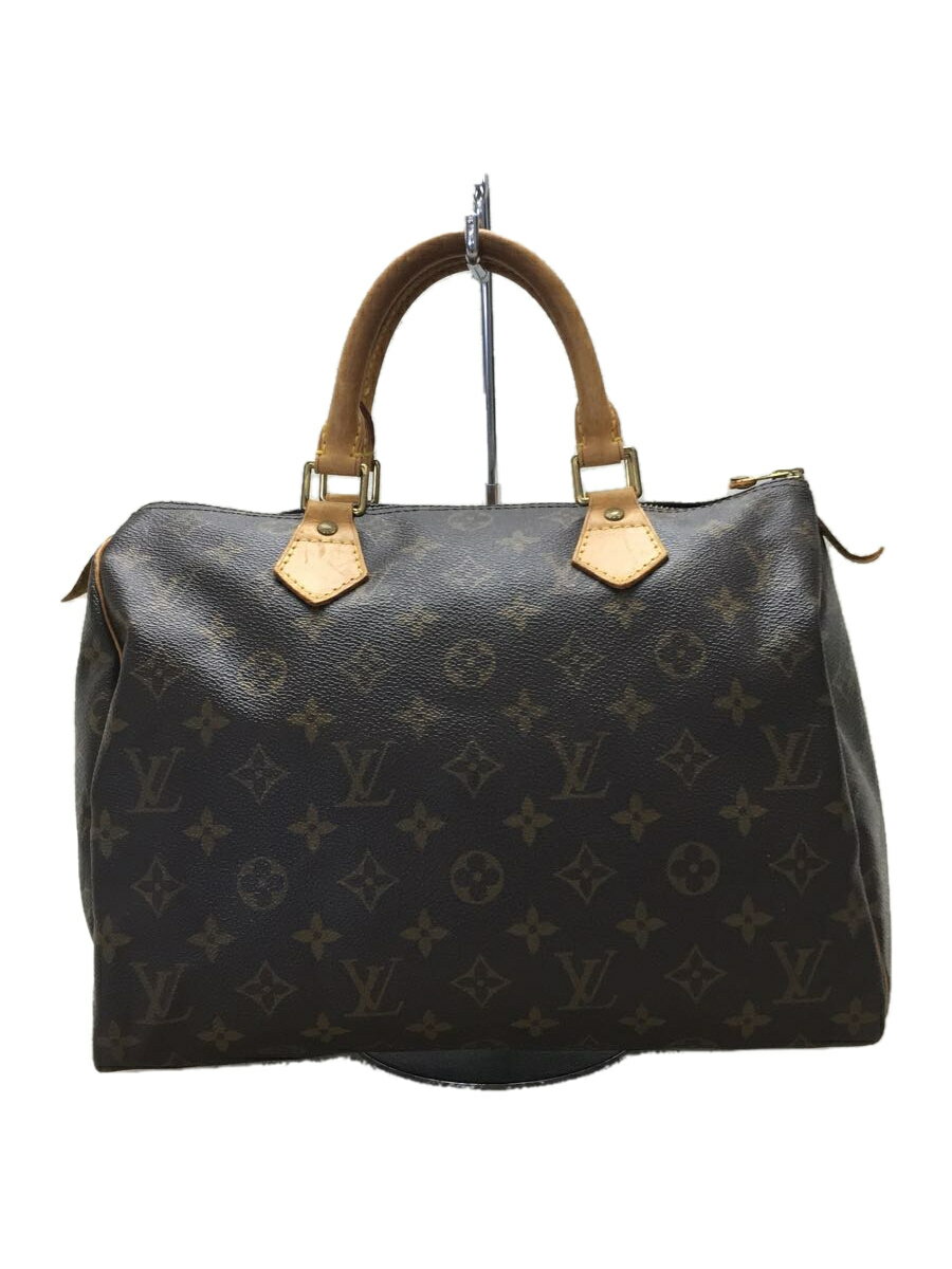 【中古】LOUIS VUITTON◆2)スピーディ30_モノグラム・キャンバス_BRW/PVC/BRW【バッグ】