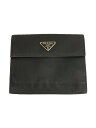 【中古】PRADA◆2つ折り財布/ナイロン/BLK/無地/レディース【服飾雑貨他】
