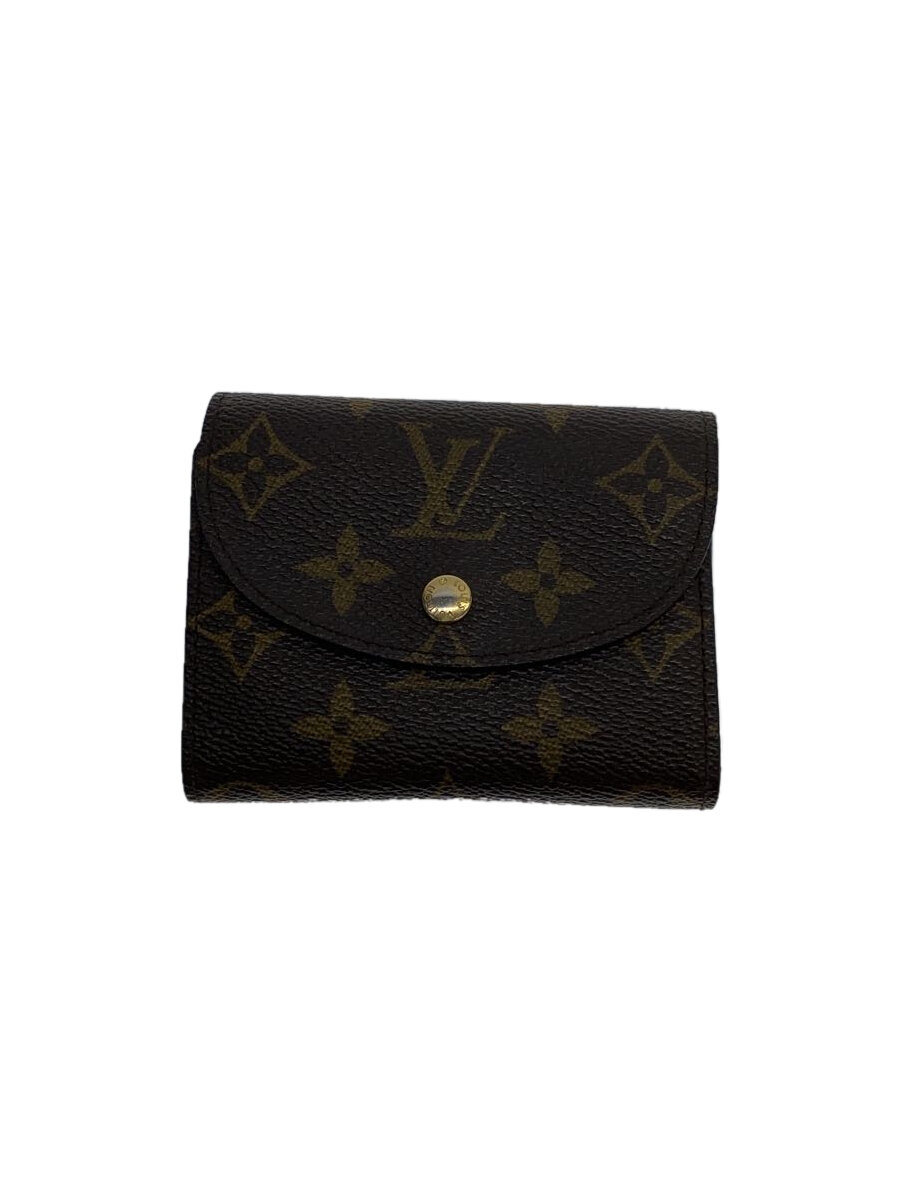 【中古】LOUIS VUITTON◆ポルト・フォイユ・エレーヌ_モノグラム・キャンバス_BRW/PVC/BRW/レディース【服飾雑貨他】