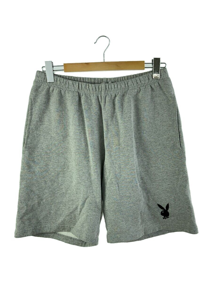 【中古】Supreme◆16SS/PLAYBOY/SWEATSHORT/ハーフパンツ/ショートパンツ/M/コットン/GRY【メンズウェア】