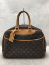 【中古】LOUIS VUITTON◆ドーヴィル_モノグラム_BRW/PVC/BRW【バッグ】