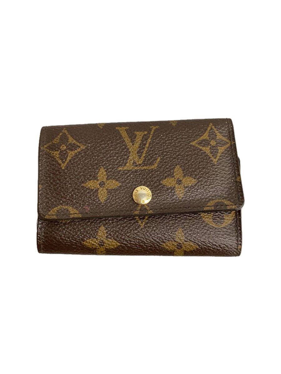 【中古】LOUIS VUITTON◆ミュルティクレ6_モノグラム_BRW/レザー/BRW/メンズ/M62630【服飾雑貨他】