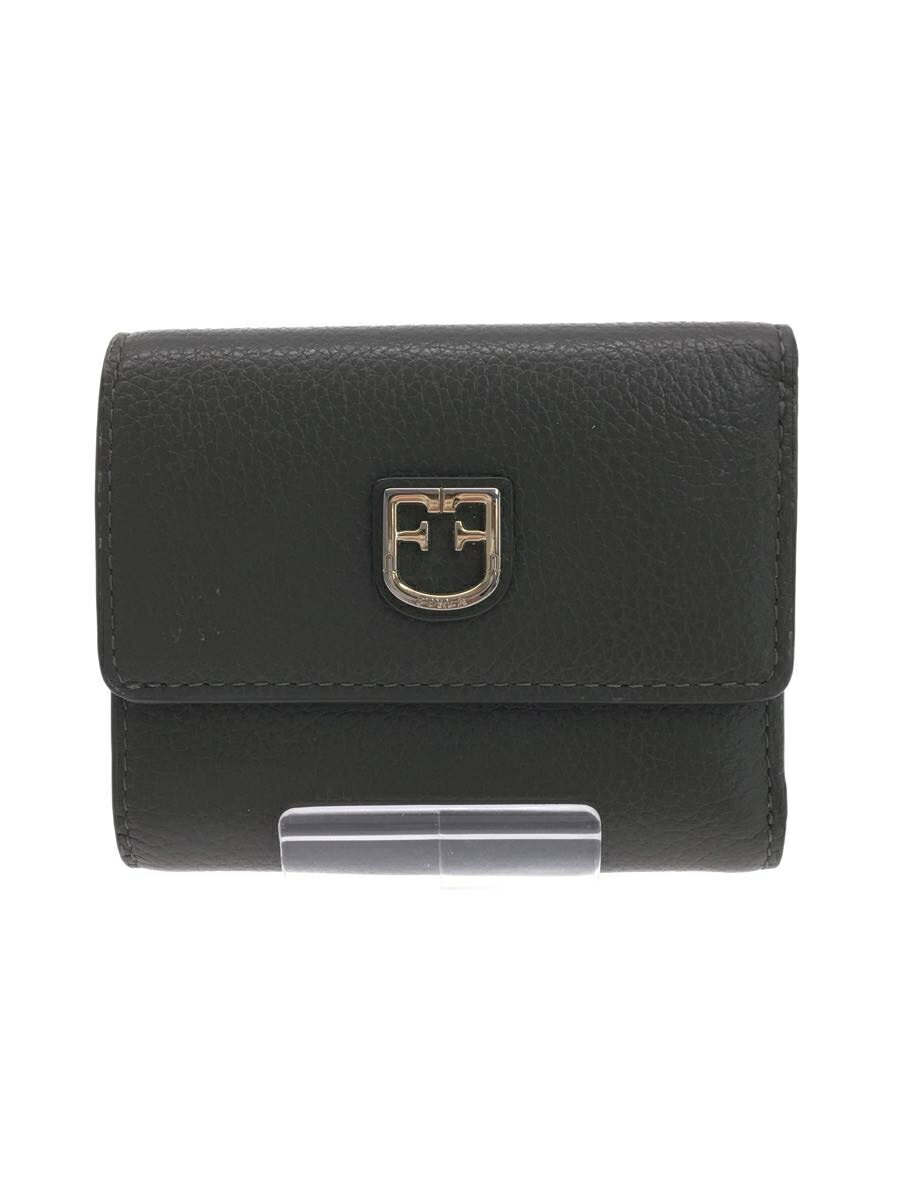 【中古】FURLA◆3つ折り財布/レザー/K