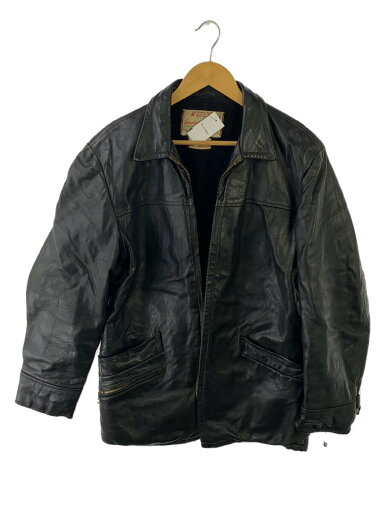 【中古】McGREGOR◆レザージャケット・ブルゾン/40/レザー/ブラック【メンズウェア】 【中古】McGREGOR◆レザージャケット・ブルゾン/40/レザー/ブラック【メンズウェア】