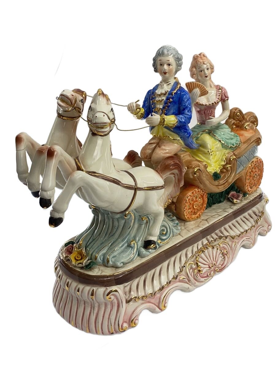 【中古】capodimonte◆インテリア雑貨/瀬戸マイセン/陶器人形/フィギュリン/馬車【インテリア小物・日用雑貨】