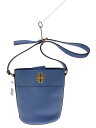 【中古】TORY BURCH◆ショルダーバッグ/レザー/BLU/無地【バッグ】