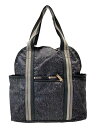 【中古】LESPORTSAC◆ダブルトラブル/2WAY/リュック/ポリエステル/グレー/総柄【バッグ】
