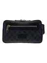【中古】GUCCI◆ボディバッグ_GGスプリーム/PVC/BLK/総柄【バッグ】