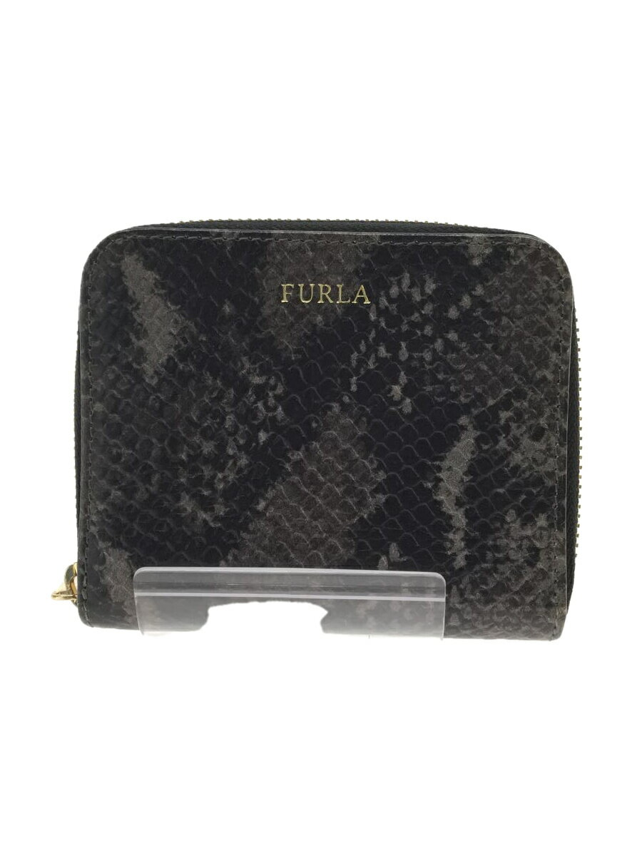 【中古】FURLA◆財布/--/BLK/アニマル/メンズ【服飾雑貨他】