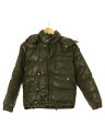 【中古】MONCLER◆ダウンジャケット/0/ポリエステル/KHK/カーキ/使用感有/KARAKOR ...