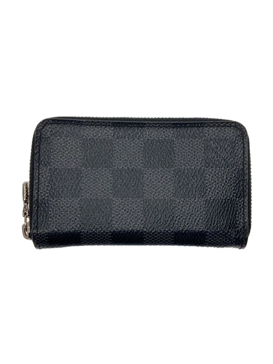 【中古】LOUIS VUITTON◆ジッピー・コインパース_ダミエ・グラフィット_BLK/PVC/BLK/総柄/メンズ【服飾雑貨他】