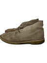 【中古】Clarks◆チャッカブーツ/--/BEG【シューズ】