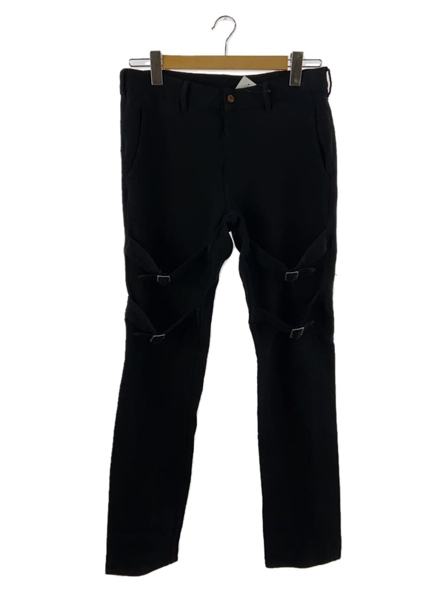 【中古】COMME des GARCONS HOMME PLUS◆ボンテージパンツ/AD2014/ボトム/S/ポリエステル/BLK/PN-P084//【メンズウェア】