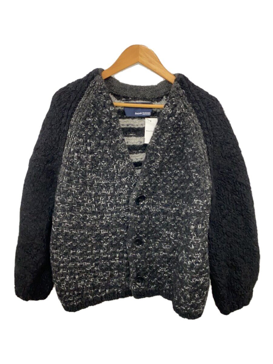【中古】BOUSSOLE/カーディガン(厚手)/1/ウール/BLK/総柄【レディースウェア】