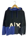 【中古】ARMANI EXCHANGE◆パーカー/S/コットン/BLK【メンズウェア】