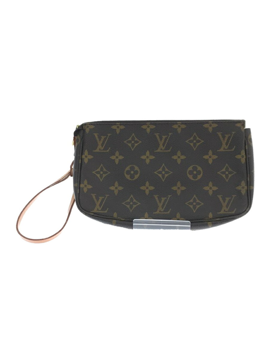 【中古】LOUIS VUITTON◆1)ポシェット・アクセソワール_モノグラム・キャンバス_BRW【バッグ】