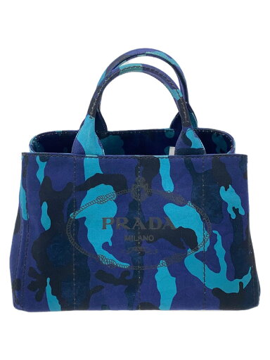 【中古】PRADA◆PRADA プラダ/カナパ/2WAY/トートバッグ/コットン/BLU/B2642B【バッグ】 【中古】PRADA◆PRADA プラダ/カナパ/2WAY/トートバッグ/コットン/BLU/B2642B【バッグ】