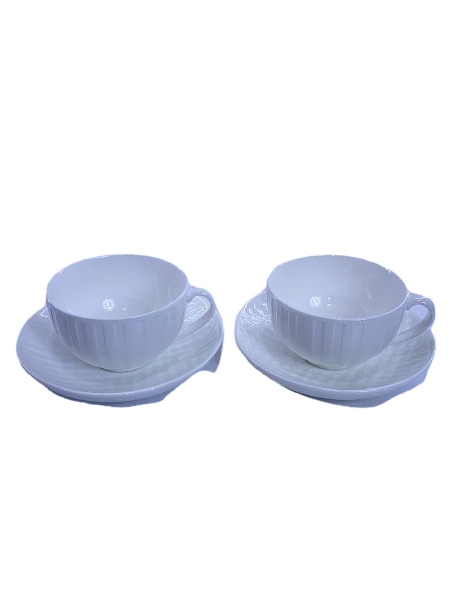 【中古】RAW EDGE◆カップ&ソーサー/2点セット/WHT【キッチン用品】