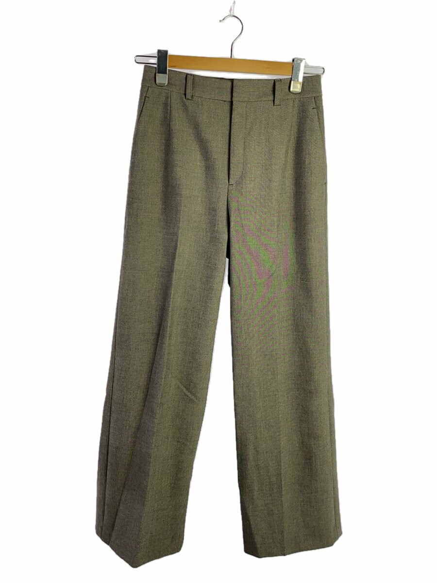 【中古】Plage◆24年製/W-CLOTH スラックス/ボトム/36/ポリエステル/BRW/24-030-922-8280-4-0【レディースウェア】