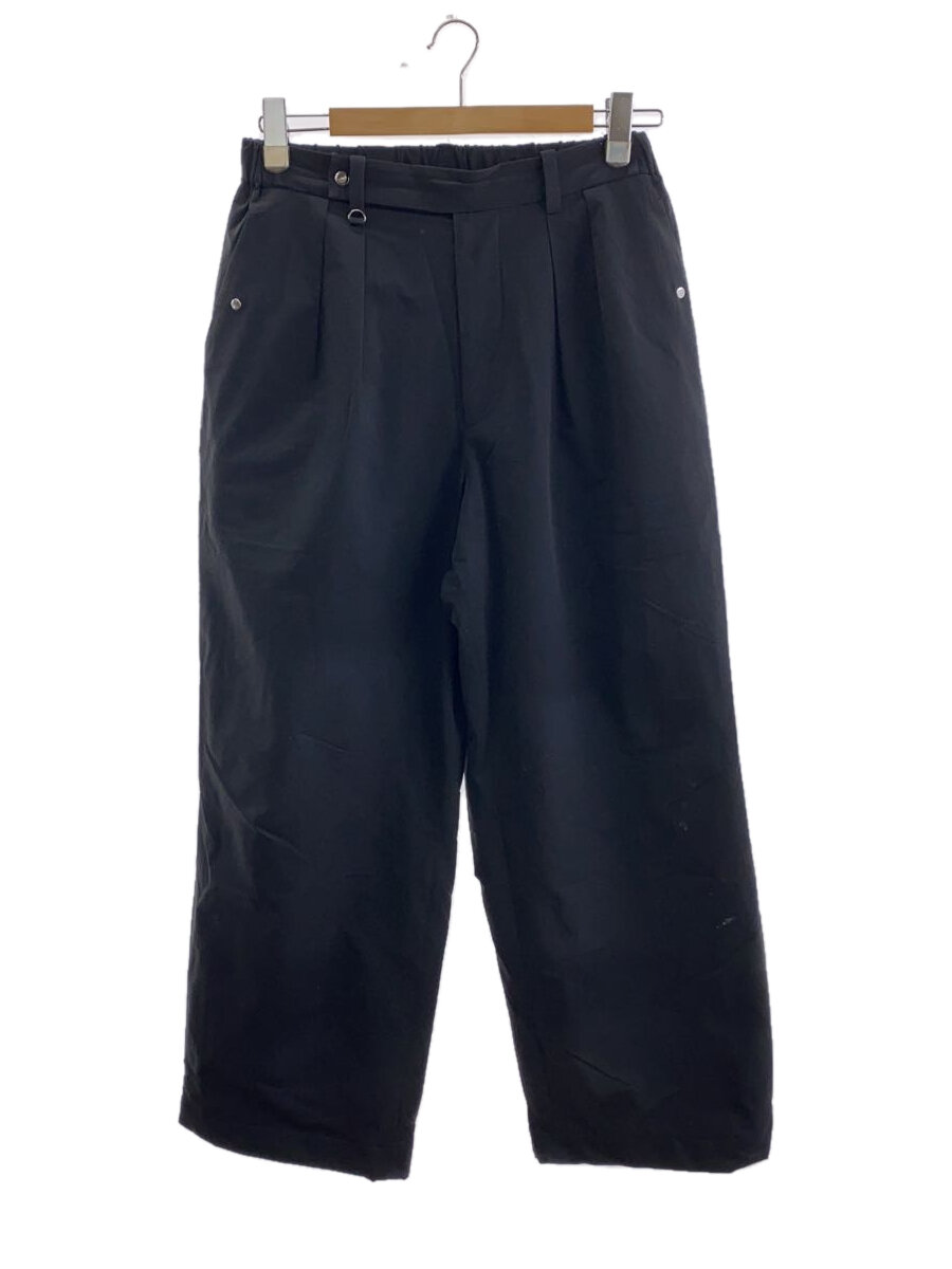 【中古】URBAN RESEARCH◆WIDE DAD SUPER WIDE PANTS/シミ/裾破れアリ/BLK/無地/UR47-14B008【メンズウェア】