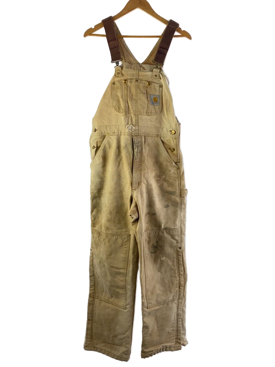 【中古】Carhartt◆オーバーオール/34/コットン/BEG【メンズウェア】
