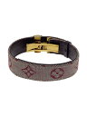 【中古】LOUIS VUITTON◆ブレスレット/キャンバス/ベージュ/レディース【服飾雑貨他】