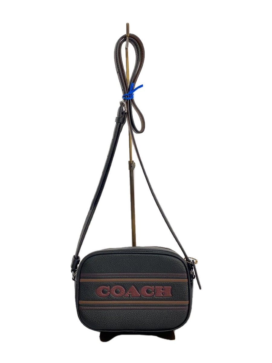 【中古】COACH◆ショルダーバッグ/レザー/BLK/無地/ch308【バッグ】