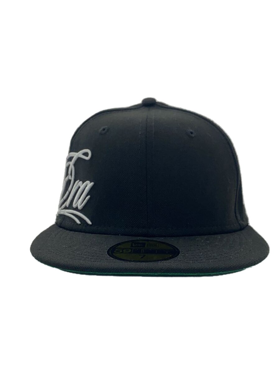Cap - 【中古】NEW ERA◆キャップ/7/ウール/BLK/メンズ/刺繍【服飾雑貨他】