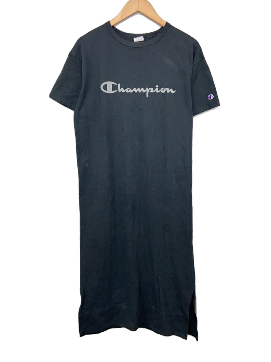 【中古】Champion◆半袖ワンピース/M/コットン/BLK/CWSM349【レディースウェア】