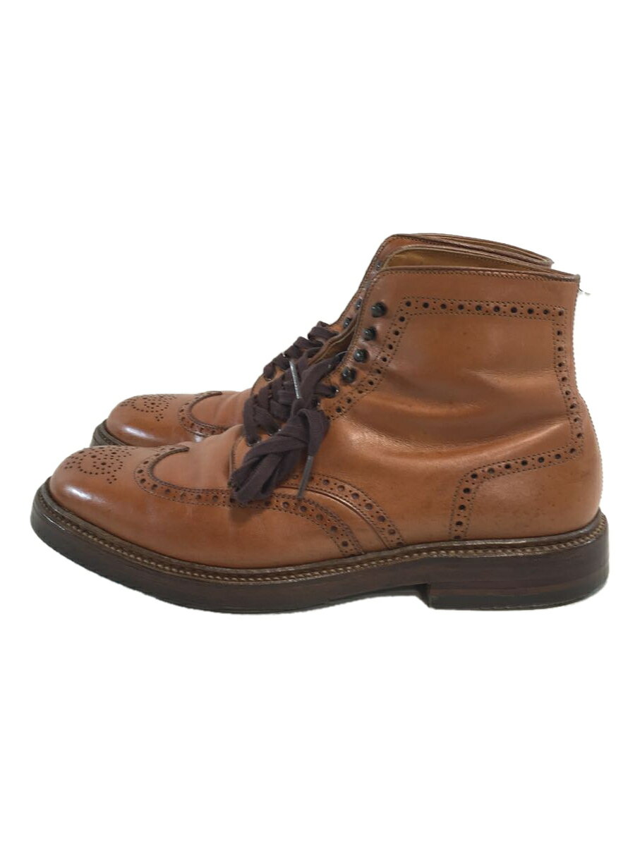 【中古】Alden◆ブーツ/US6.5/キャメル/レザー/ウイングチップ/4462H【シューズ】