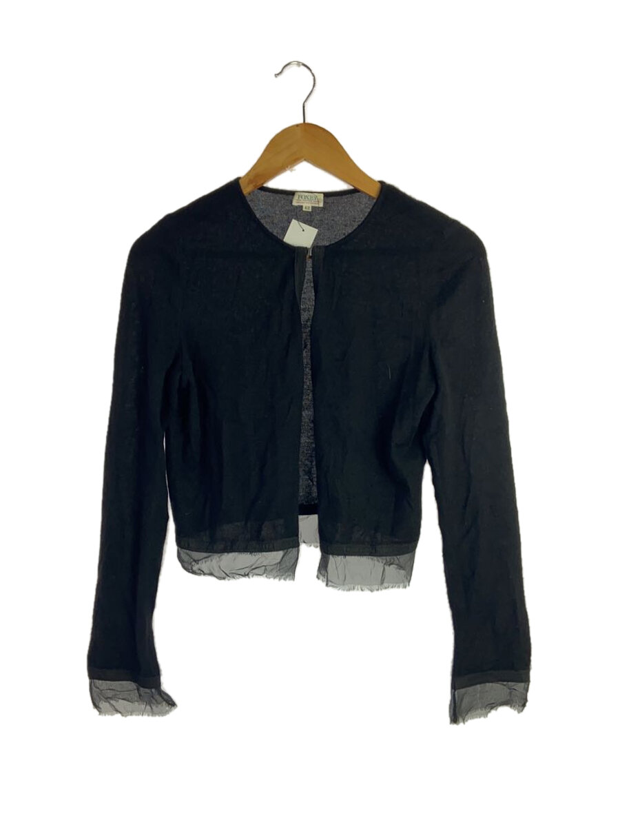 【中古】FOXEY BOUTIQUE◆カーディガン(薄手)/42/カシミア/BLK/17720-SNMAE04-2【レディースウェア】