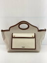 【中古】BURBERRY LONDON◆ハンドバッグ/キャンバス/IVO/無地/8041803【バッグ】