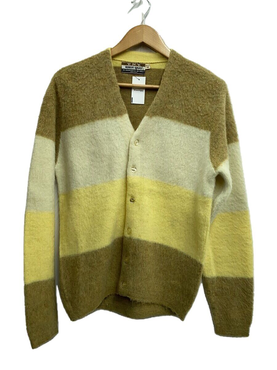 【中古】60s/モヘア/ROBERT BRUCE/カーディガン(厚手)/M/アクリル/マルチカラー/ボーダー【メンズウェア】
