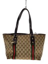 【中古】GUCCI◆トートバッグ_シェリー_GGキャンバス/キャンバス/BRW/総柄【バッグ】