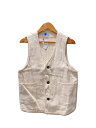 【中古】JAPAN BLUE JEANS◆ベスト/M/コットン/CRM/無地/J422924【メンズウェア】