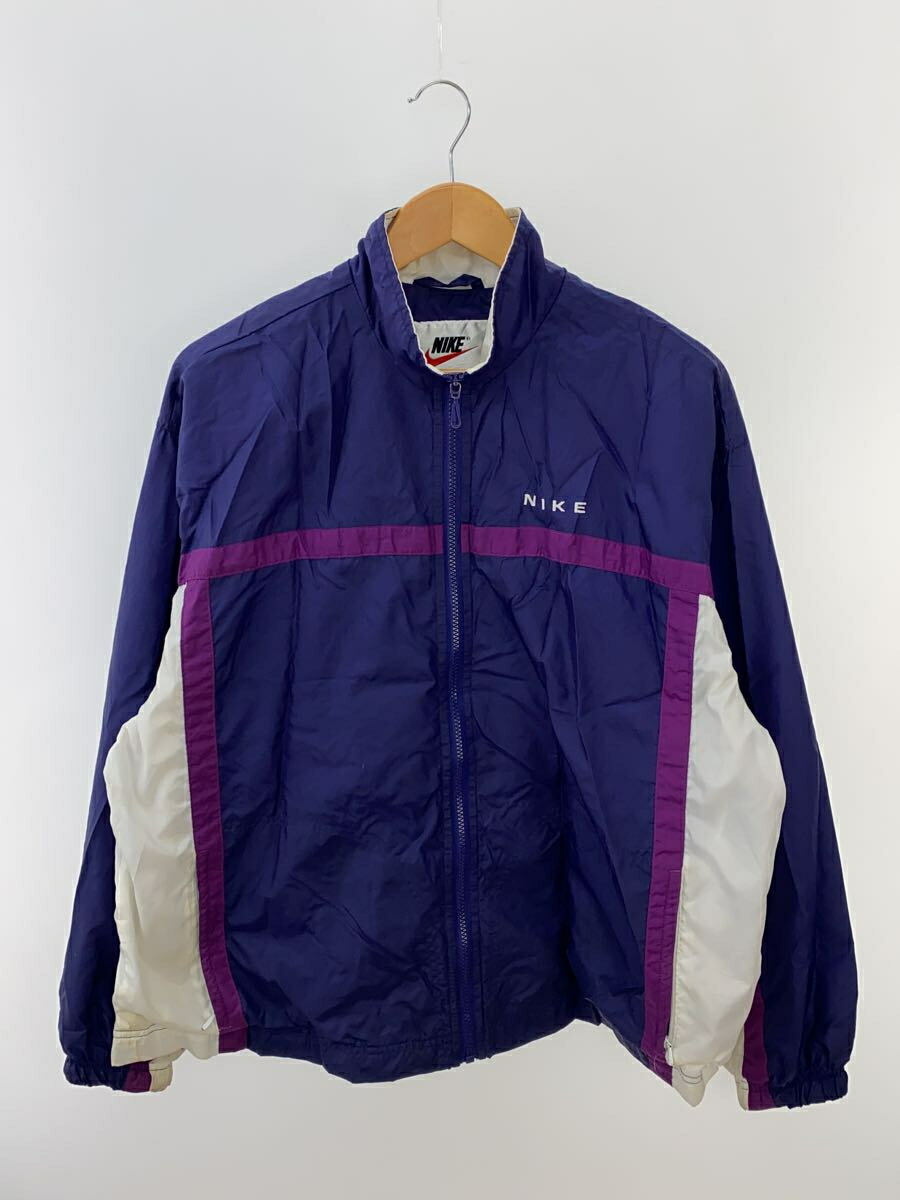 【中古】NIKE◆ナイロンジャケット/XL/ポリエステル/PUP/無地/90s/銀タグ/状態考慮【メンズウェア】